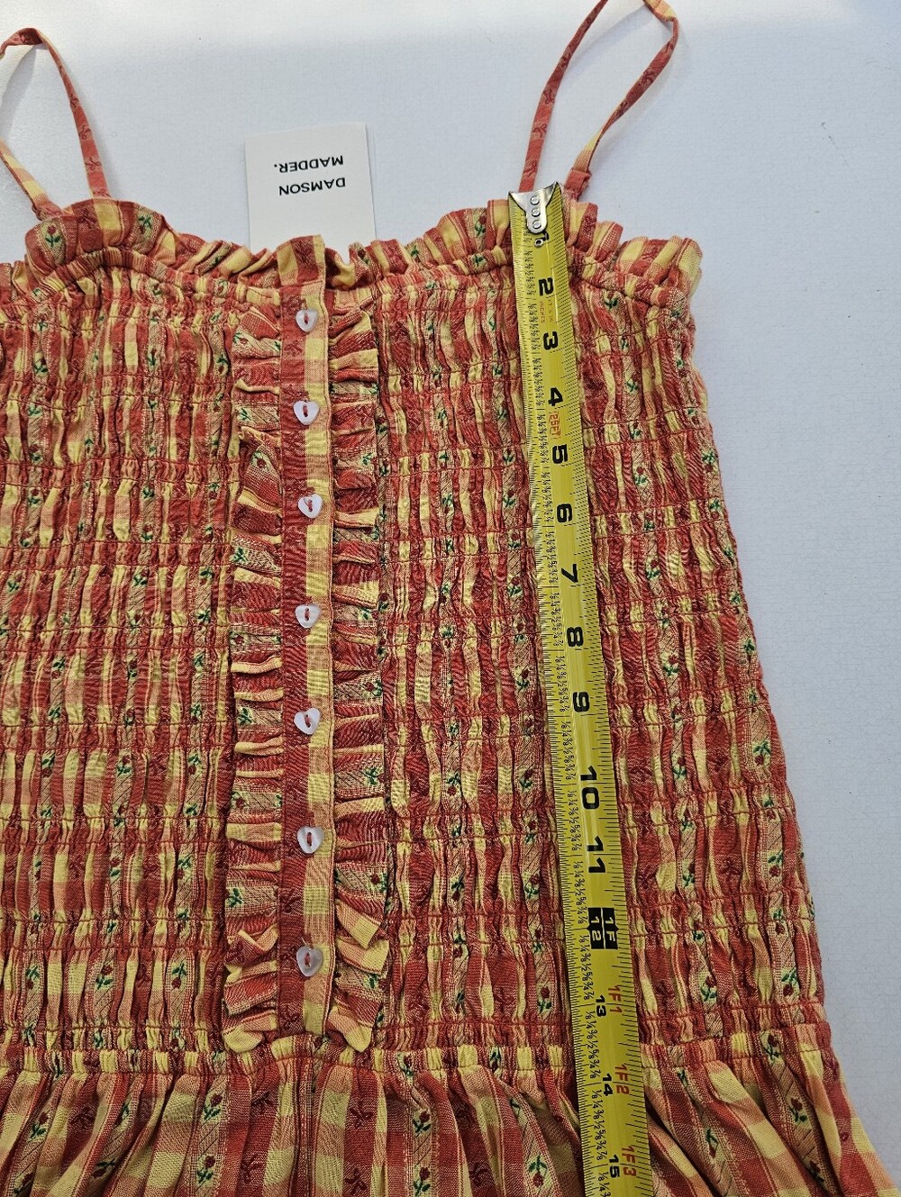 Damson Madder Grace Smocked Cotton Midi Sundress - Picture 8 of 9